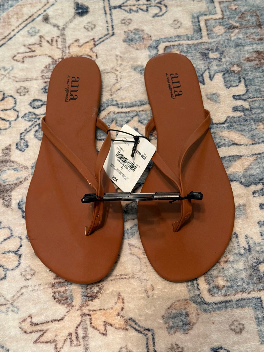 a.n.a Tan Brown T-Strap Flip Flops - Picture 3 of 5